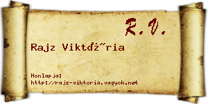 Rajz Viktória névjegykártya